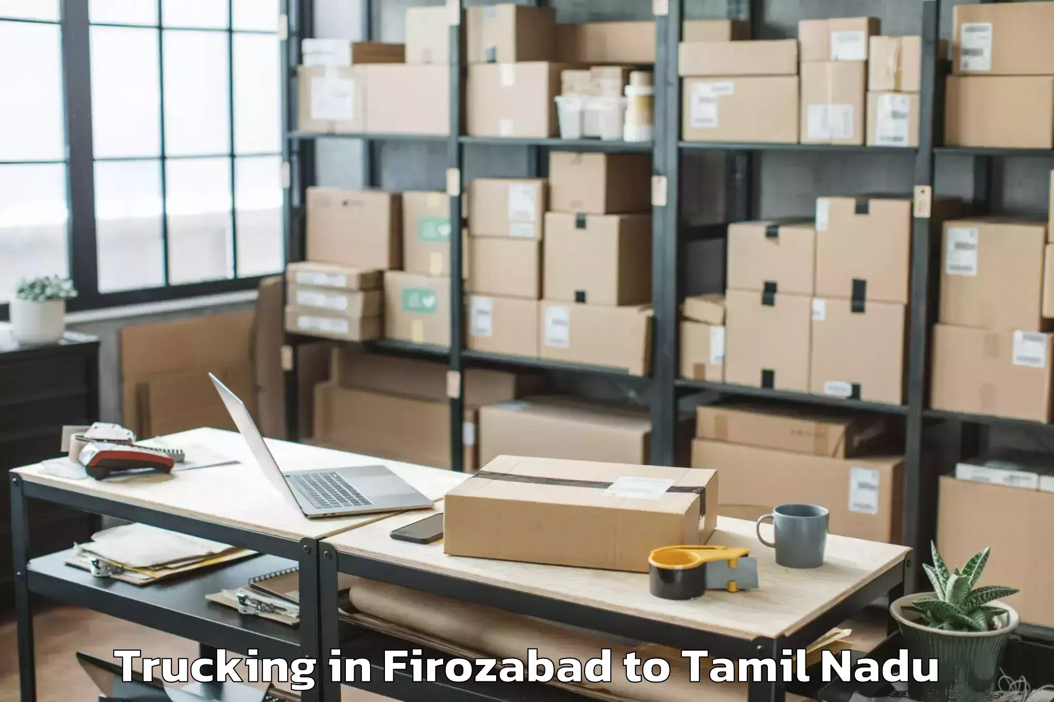 Book Firozabad to Tiruvottiyur Trucking Online